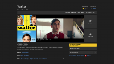 Walter on IMDB with black background