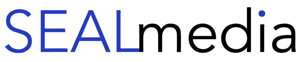 Seal Media logo vector with blue and black color scheme