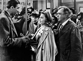 black and white still image from the movie "It's a Wonderul Life"