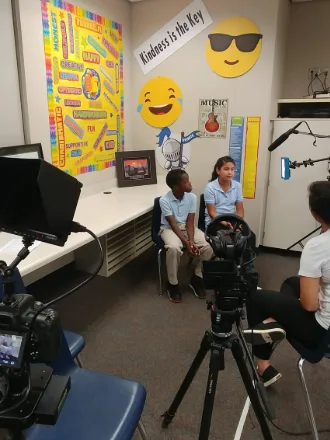 Behind the scenes of SaaS video case study production by Seal Media.